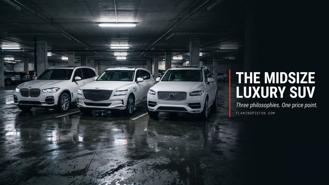 BMW X5 vs Genesis GV80 vs Volvo XC90 midsize luxury SUVs
