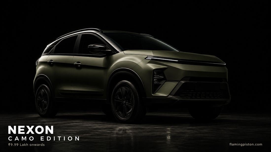 Tata Nexon Camo Edition in Munnar Mist colour