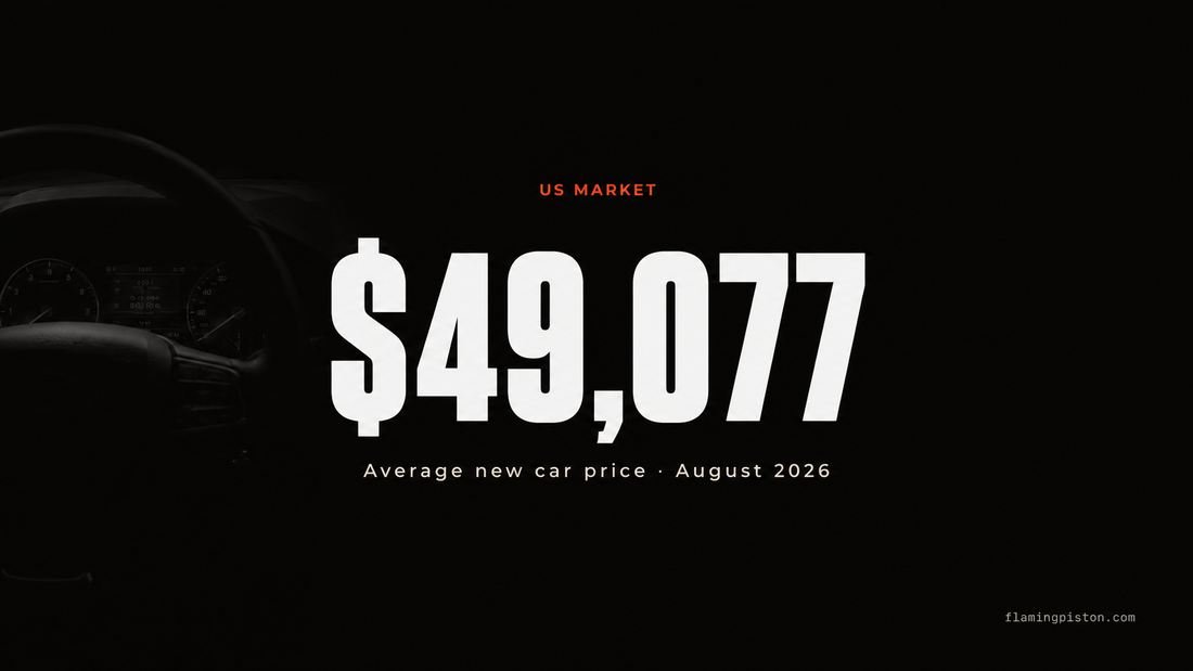 $49,077 average US new car price August 2026
